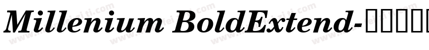 Millenium BoldExtend字体转换